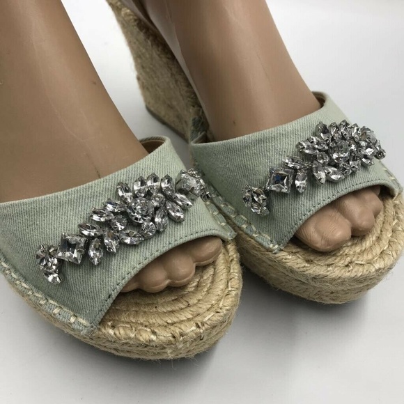 Kaari Blue Chloe Espadrille Wedge Sandals - Picture 2 of 7